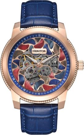 Heritor Emmanuel Automatic Blue Dial Mens Watch HERHS3704