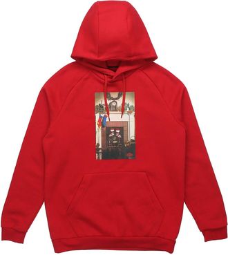 Nike Jordan Air Jordan Jumpman Chimney Printing Fleece Pullover Red CT4886-687