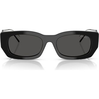 Prada 53mm Pillow Sunglasses in Black/dark Grey at Nordstrom