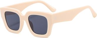 Generic Large Frame Mens And Womens Sunglasses Outdoor Commuting Sports Party Sun Glasses(Beige)