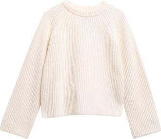 Barbour Renata Ronde Hals Trui - Dames - Ronde hals truien - Beige - L - Wol - Truien & Vesten
