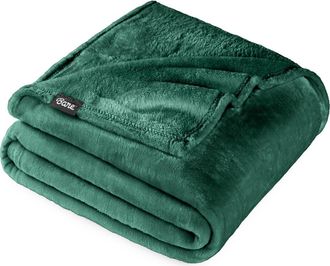 Bare Home Microplush Fleece Blanket in Forest Green at Nordstrom, Size Twin