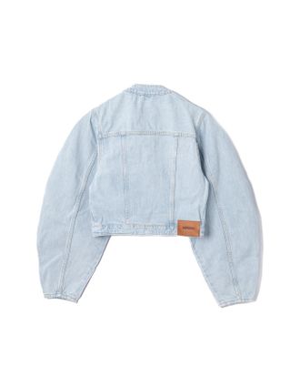Rotate Round Sleeve Denim Jacket - Blue