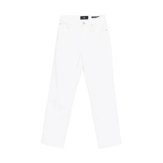 7 For All Mankind Straight Jeans, female, White, Size: W32 Calie Straight Leg Jeans