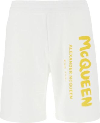 Alexander McQueen Stijlvolle Bermuda Shorts voor Mannen - Heren - Korte Broeken - Wit - L - Korte Broeken