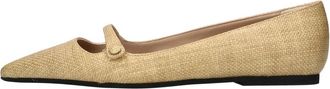 N&deg;21 Raffia Ballet Flat - Dames - Ballerinas - Bruin - 41 EU - Leer - Schoenen