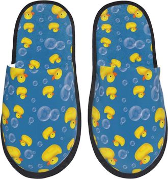 Generic Rubber Duck Men Women Slippers Non-Slip House Shoes Fluffy Sliders For Indoor Outdoor Winter M