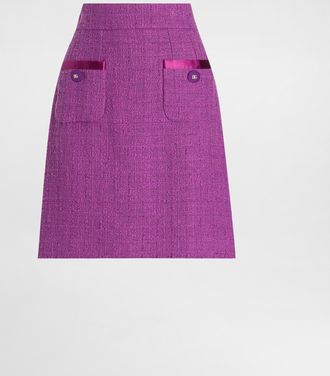 Dolce & Gabbana Rachel Tweed Skirt - Woman Skirts Purple 40