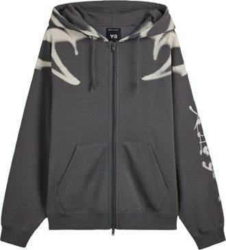 adidas x Y-3 Chito Graphic French Terry Zipper Hoodie Asia Sizing Grey Five KU2252
