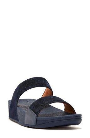 FitFlop Lulu Glitz Slide Sandal in Midnight Navy at Nordstrom Rack, Size 11