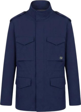 Valentino Caban Jas - Heren - Zomerjassen - Blauw - L - Leer - Jassen