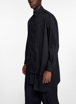 Yohji Yamamoto Mens Hidden pocket panelled long shirt