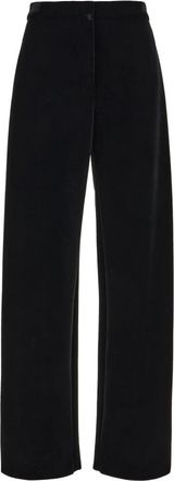 Sportmax Arte Wide Broeken - Dames - Wijde Broeken - Zwart - L - Polyester - Broeken