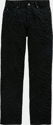 AG - Adriano Goldschmied Billie Zebra-Print Straight-Leg Jeans