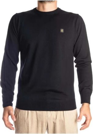 RefrigiWear Heren Pullover Sweater - Heren - Ronde hals truien - Zwart - M - Truien & Vesten