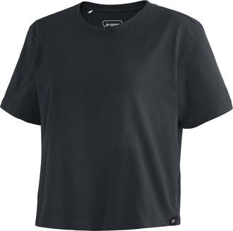 Maier Sports T-Shirt MAIER SPORTS MS FAV Tee Cropped W, Damen, Gr. XL, schwarz, 100% Baumwolle, Rundhals, Shirts T-Shirt, Damen Crop Shirt