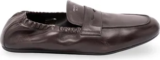 Prada Shuffle Antiqued Leather Loafers