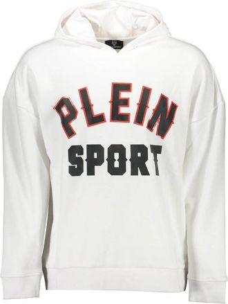 Plein Sport Hooded Sweatshirt - Heren - Sportshirts - Wit - XL - Katoen - Fitness