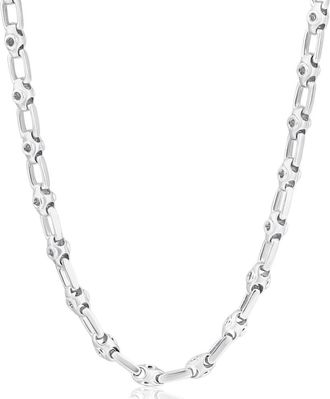 Pompeii3 Mens 14k Gold (38gram) or Platinum (71gram) 4.5mm Link Chain Necklace 20