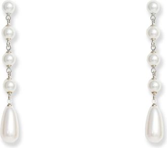 Self Portrait Pearl Droplet Earrings - Dames - Oorbellen - Wit - ONE Size - Accessoires