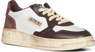 Autry Womens Sneakers Medalist Low Super Vintage Leather Multicolour Calf Trainers