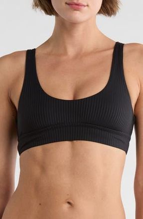 Vitamin A Sienna Rib Bikini Top in Black at Nordstrom Rack, Size X-Small