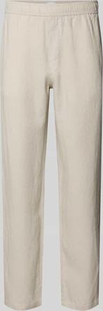 Sams&oslash;e & Sams&oslash;e Leinenhose mit Eingrifftaschen Modell JABARI in Beige, Gr&ouml;&szlig;e XXL