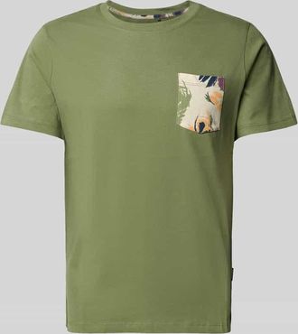 Blend T-Shirt mit geripptem Rundhalsausschnitt Modell BHJEM in Oliv, Gr&ouml;&szlig;e XXL