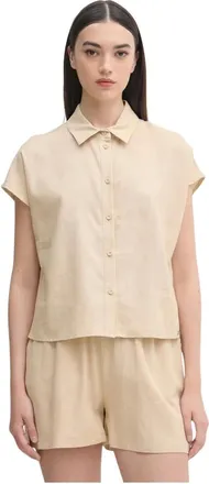 Gaud&igrave; Camisa de manga corta abotonada - Blouses & Shirts - Mujer - Beige - XL