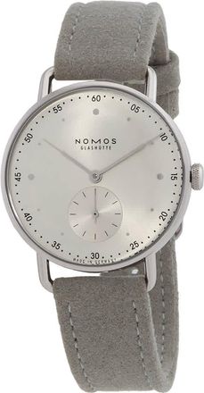 NOMOS Glash&uuml;tte Metro 33 Hand Wind Silver Dial Watch 1122