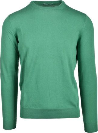 MANIPUR Green Elbow-Patch Cotton Sweater