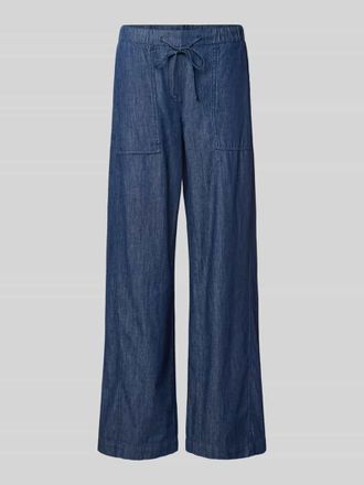 OPUS Weite Hose aus reiner Baumwolle Modell Melane line in Jeansblau, Gr&ouml;&szlig;e 34