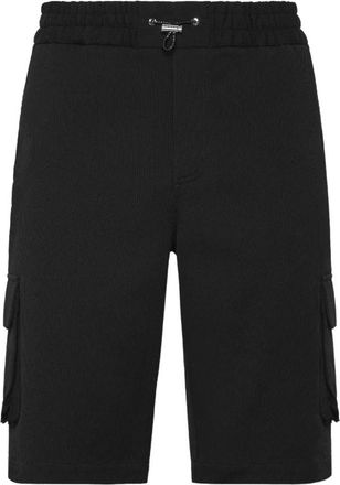 Philipp Plein Cotton Cargo Shorts - Heren - Korte Broeken - Zwart - L - Katoen - Korte Broeken
