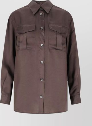 Aspesi casual long sleeves collared neck chest pockets