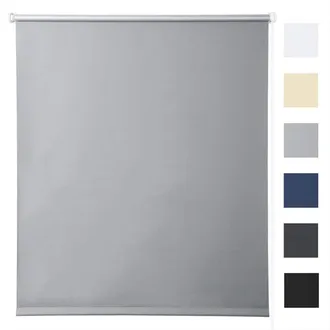 Woltu Tenda A Rullo Oscurante Termica Isolante Finestra Porta Senza Fori Grigio 120x210 Cm - Woltu