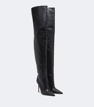 PARIS TEXAS Vera leather over-the-knee boots