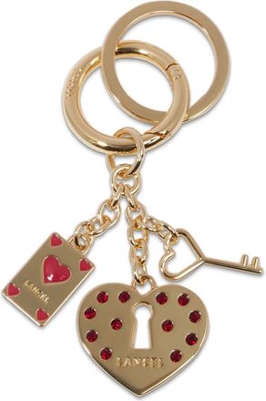 Lancel Crush crystal-embellished keyring - women - Enamel/Metal (Other) - One Size - Gold