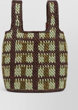 A.P.C. pecan raffia tote bag