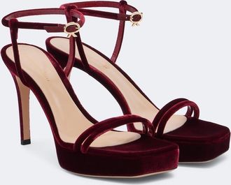 Gianvito Rossi Velvet platform sandals