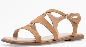 Journee Collection Briley Womens Sandals Cognac Nubuck : 6.5 M, Synthetic