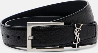 Saint Laurent Cassandre leather belt