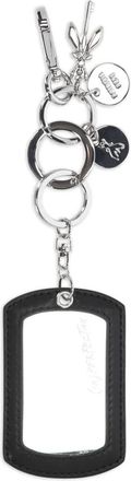 Patrizia Pepe charm-pendant keyring - women - Acrylic/Metal - One Size - Silver