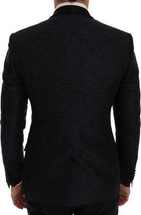 Dolce & Gabbana Mens Blue Martini Slim 2 Piece Blazer Acetate Clothing