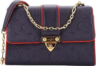 Louis Vuitton Blue Monogram Empreinte Leather Saint Sulpice Pm (Authentic Pre- Loved)