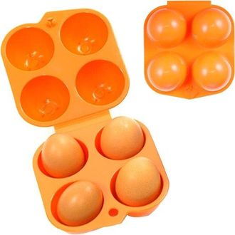 OEM Caja De Huevos De 2 Piezas, Caja De Huevos Port&aacute;til, Caja De Huevos De Material Pp Para Uso Dom&eacute;stico, 4 Compartimentos, Naranja