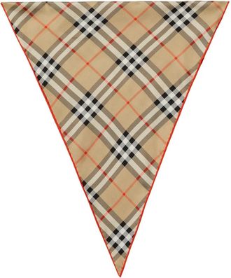 Burberry Check silk scarf - unisex - Silk - OS - Neutrals