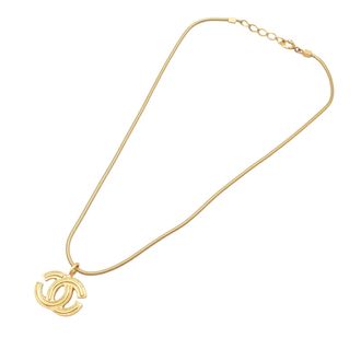 Chanel Pre-owned Womens Gold Plated Cc Pendant Necklace - Mustard - One Size