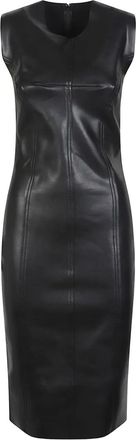 Norma Kamali Grace jurk met vlakken - Zwart