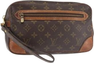Louis Vuitton Pre-owned Clutches, female, Brown, Size: ONE SIZE Pre-owned Canvas Clutch