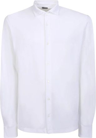 Zanone Slim-fit Ice Cotton Shirt - Heren - Casual Overhemden - Wit - 3XL - Katoen - Overhemden